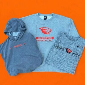 Nike Oregon State Beavers Bundle 3 Pack 2XL Crewneck Hoodie grey and orange